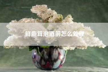 鲜鹿茸泡酒前怎么处理